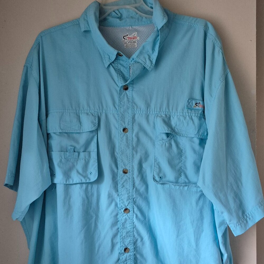 World Wide Sportsman Ultimate Angler Casual SS Button-Down Shirt Men's Size 4XL